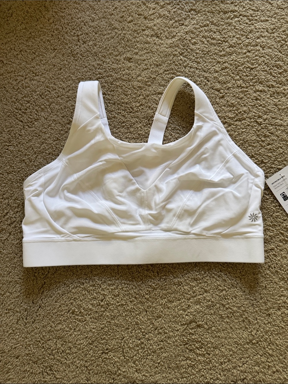 Athleta White Invincible Bra